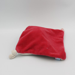 Doudou plat souris beige rouge Doumou SUCRE D'ORGE