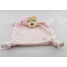 Doudou plat ours rose coeur brodé KALOO