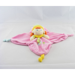 Doudou poupée lutin fille rose avion arbres NICOTOY