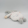 Doudou lutin bébé poupée gris blanc rouge étoiles COROLLE