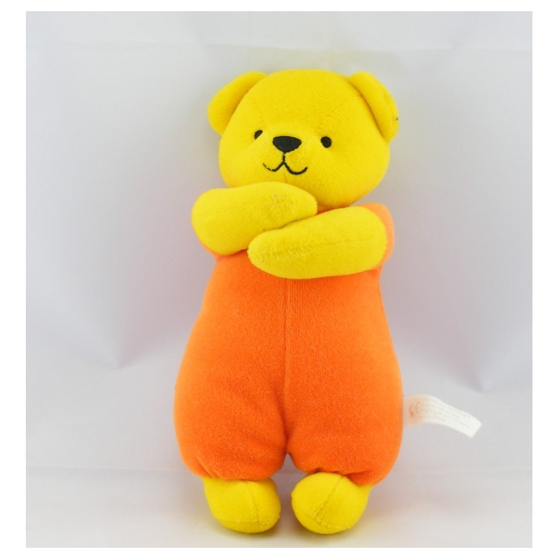 Doudou ours rouge et jaune BERCHET