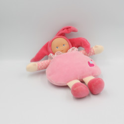 Doudou Poupée lutin rose...