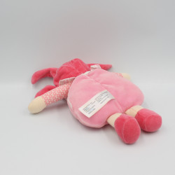 Doudou Poupée lutin rose  fleurs coeurs Corolle