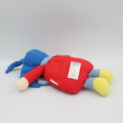 Doudou Poupée lutin rouge bleu bateau grelot Corolle