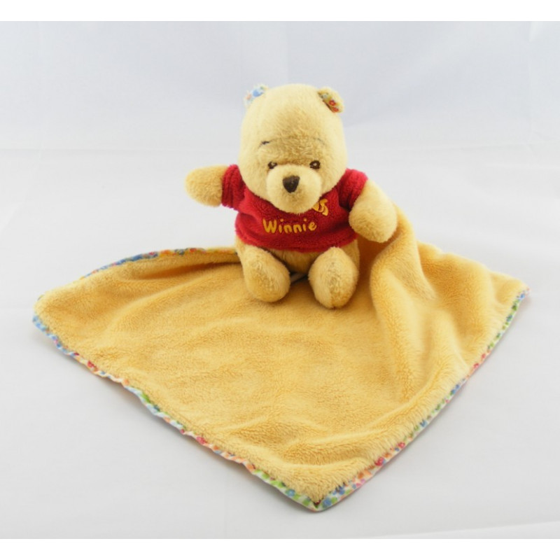 Doudou plat Winnie l'ourson mouchoir DISNEY BABY
