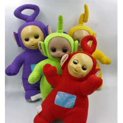 Peluches Teletubbies au complet Po Laa-laa Dipsy Tinky-Winky