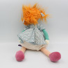 Doudou Peluche Poupée bleu vert rose orange pois  JEANNE Les Coquettes MOULIN ROTY