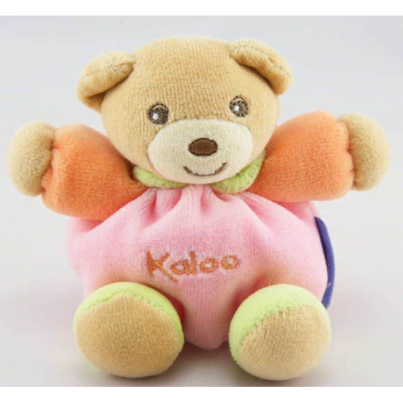 Mini doudou ours rose fleur KALOO 