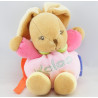 Mini doudou lapin beige orange KALOO 1998