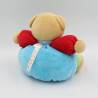 Doudou ours bleu rouge vert champignon colors KALOO