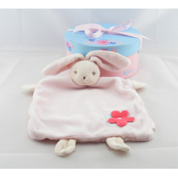 Doudou plat lapin Liliblue Patchwork rose bleu KALOO