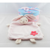 Doudou plat lapin Liliblue Patchwork rose bleu KALOO