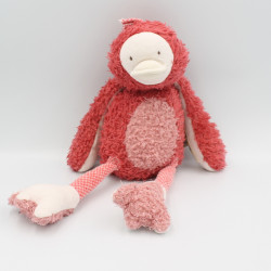 Doudou oiseau pingouin Les Zazous rose MOULIN ROTY