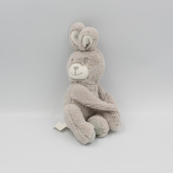 Doudou lapin beige gris TOM...