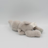 Doudou lapin beige gris TOM & KIDDY TOMKIDS