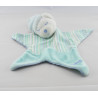 Doudou plat ours bleu Lagoon poisson KALOO