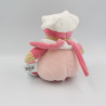 Doudou musical ours rose blanc Brioche BABY NAT