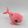 Doudou dauphin rose gros yeux brillants Crete