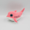 Doudou dauphin rose gros yeux brillants Crete