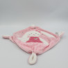 Doudou plat carré rose lapin TEX