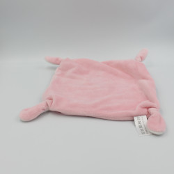 Doudou plat carré rose lapin TEX