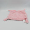 Doudou plat carré rose lapin TEX