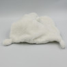 Doudou plat lapin blanc bandanas gris NICOTOY