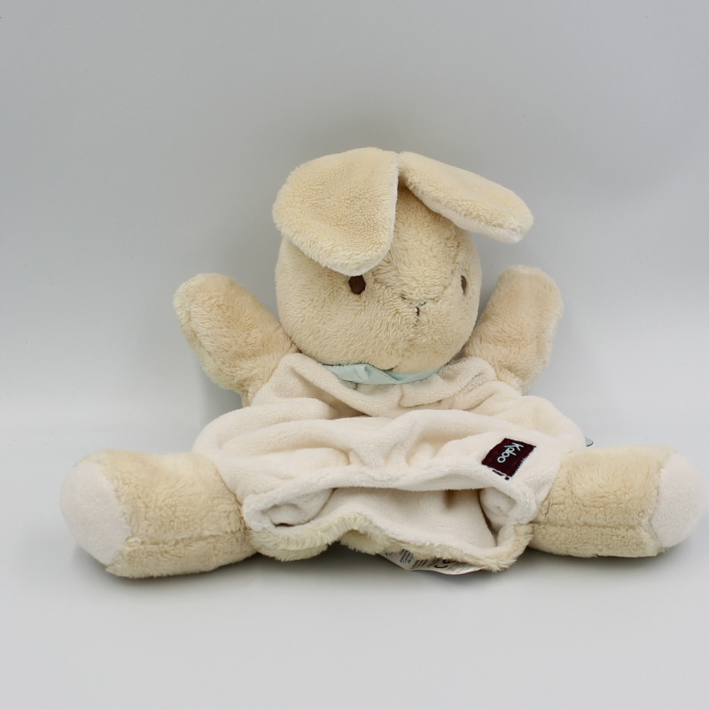 Doudou marionnette lapin beige blanc Les Amis KALOO