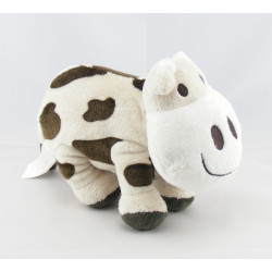 Doudou Vache blanche tache marron HM - H.M H ET M