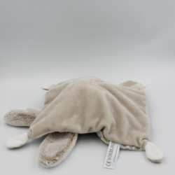 Doudou plat ours déguisé en lapin blanc gris marron SIMBA TOYS