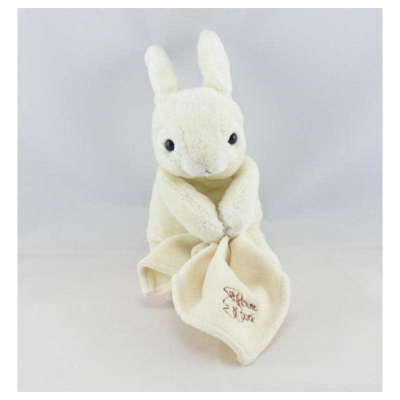 Doudou marionnette lapin écru HISTOIRE D'OURS