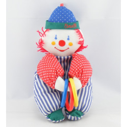 Doudou clown jaune orange rouge COROLLE