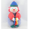 Doudou clown jaune orange rouge COROLLE