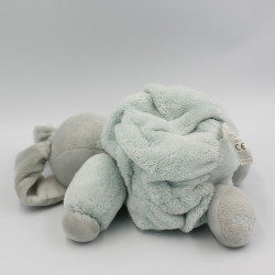 Doudou lapin plume gris bleu KALOO