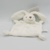 Doudou plat lapin blanc empreintes NICOTOY
