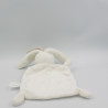 Doudou plat lapin blanc empreintes NICOTOY