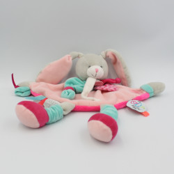 Doudou et compagnie plat lapin gris rose bleu TATOO