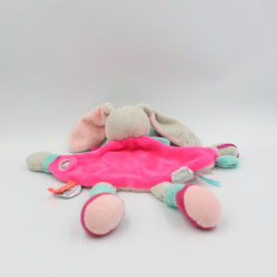 Doudou et compagnie plat lapin gris rose bleu TATOO