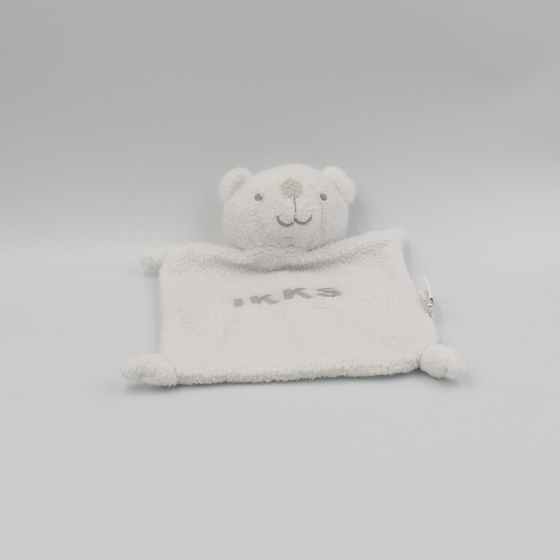 Doudou plat ours blanc IKKS LOT DE 3