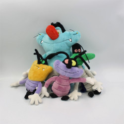 Doudou Chat bleu Oggy et les cafard JEMINI LE LOT