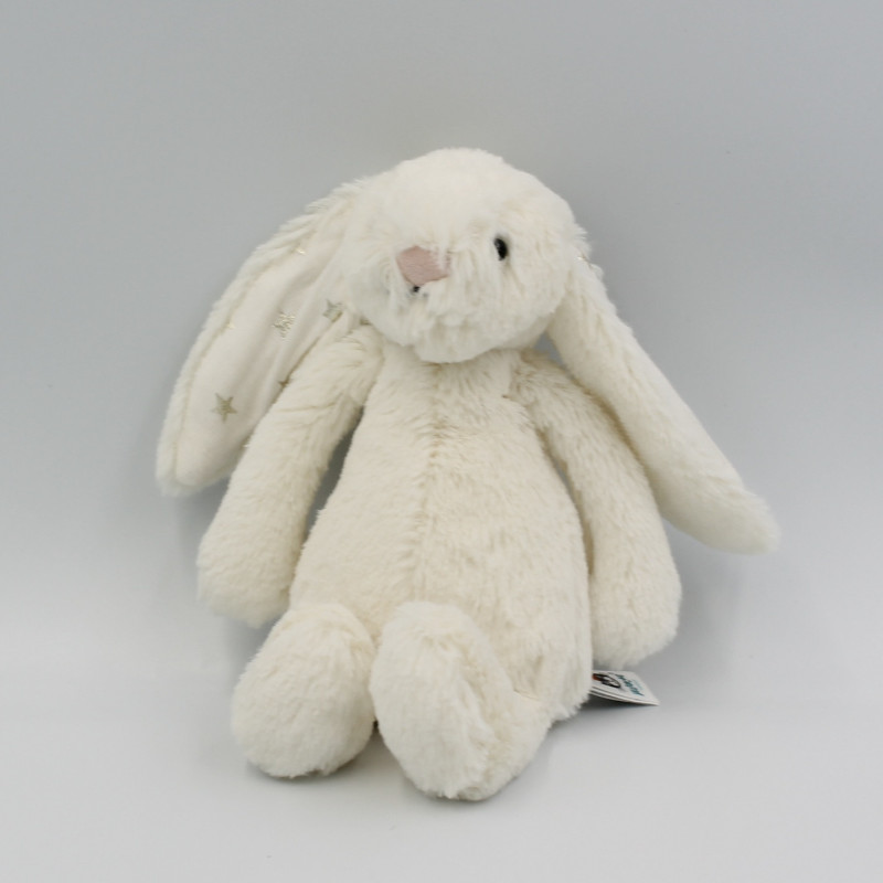 Doudou lapin blanc étoiles JELLYCAT 20 cm