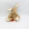 Doudou peluche lapin beige LES PETITES MARIE