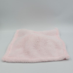 Doudou plat couverture renard orange rose