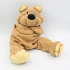 Ancienne peluche doudou chien ours beige marron Rumple FISHER PRICE 1993 Vintage