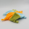 Doudou plat vache orange verte bleu CENTRAL VET