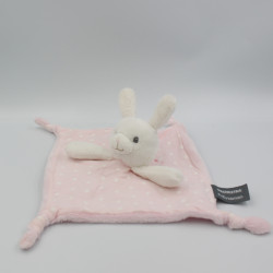 Doudou plat lapin rose blanc étoiles ORCHESTRA PREMAMAN