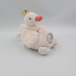 Doudou cygne rose couronne TEX BABY