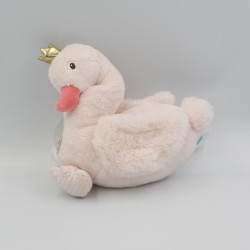 Doudou cygne rose couronne TEX BABY