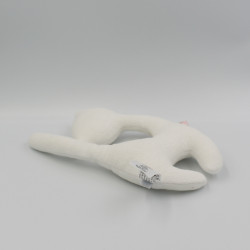 Doudou chat blanc jaune rose PETIT BATEAU