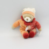 DOUDOU ET COMPAGNIE PANTIN OURS ORANGE MOUCHOIR